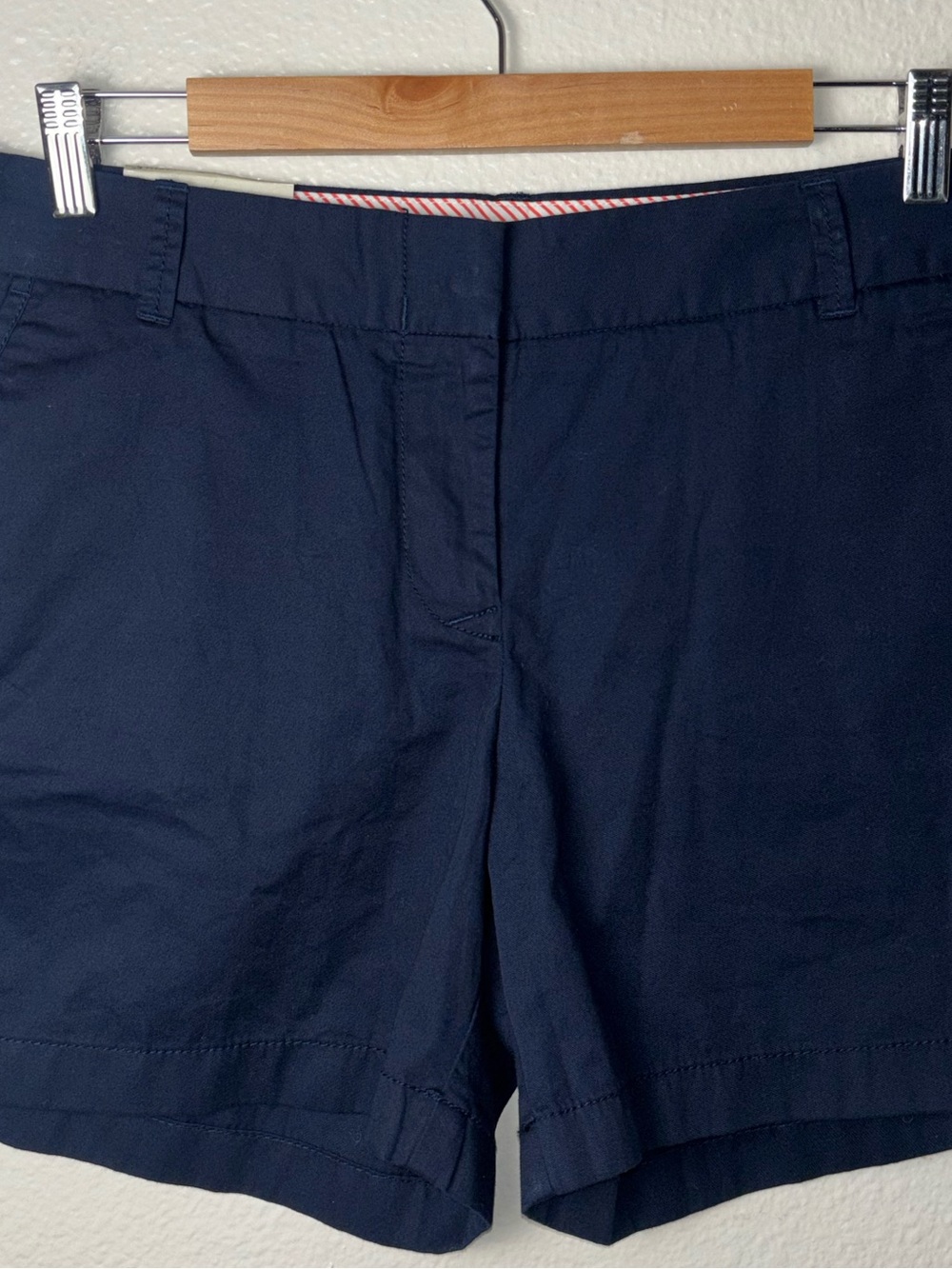 NWT J. Crew City Fit Chino Shorts Navy Blue 100% cotton 5" inseam women's 10 - Picture 7 of 15